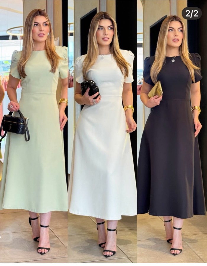 VESTIDO MIDI ALFAIATARIA