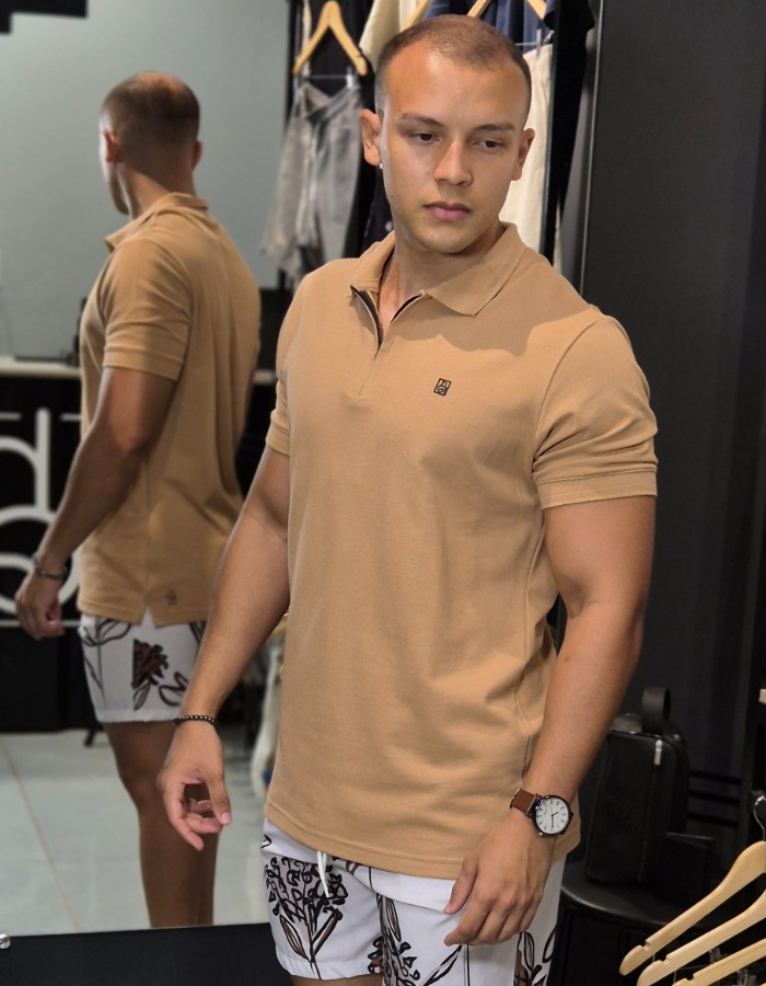 CAMISA GOLA POLO PIQUET  ZIPER