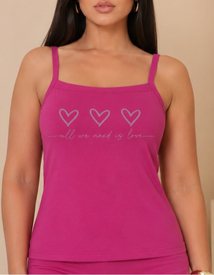 APENAS BLUSA ALÇA-CORAÇÕES