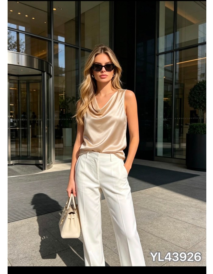 BLUSA CREPE SEDA SEM MANGA