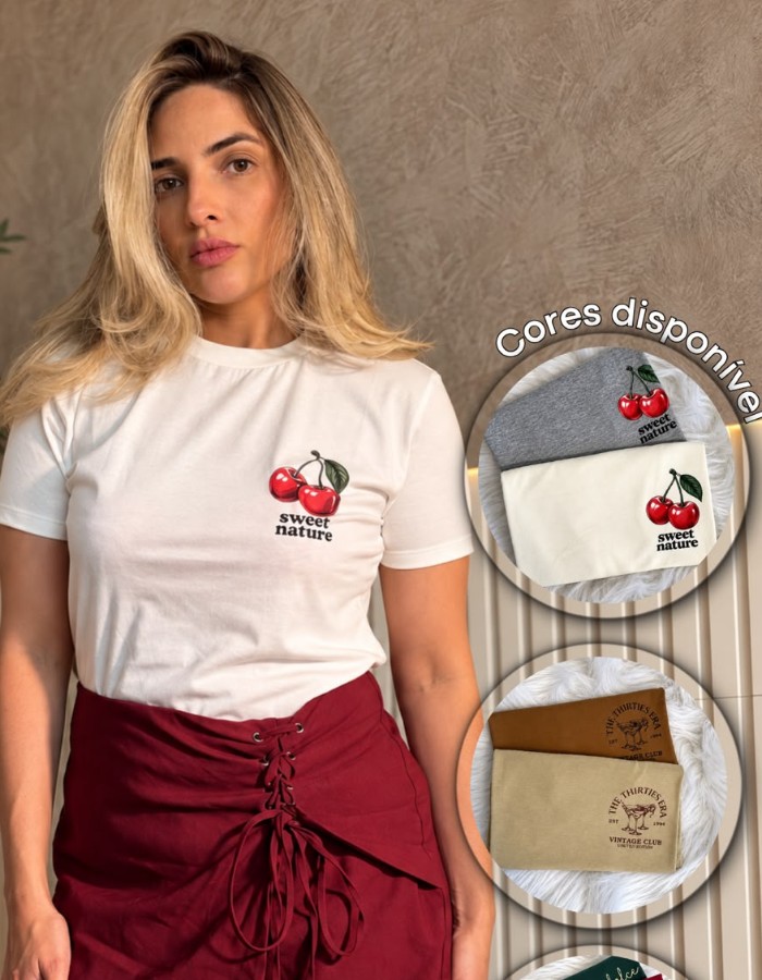 T-SHIRT ALGODÃO ESTAMPA NO PEITO 5504E