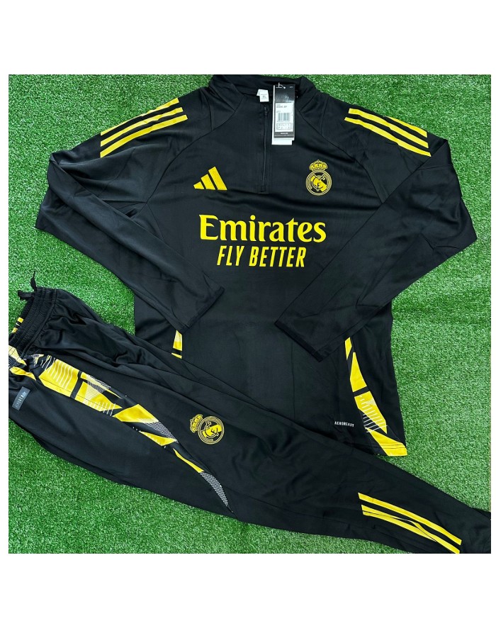 TRACKSUIT REAL MADRID PRETO 2024