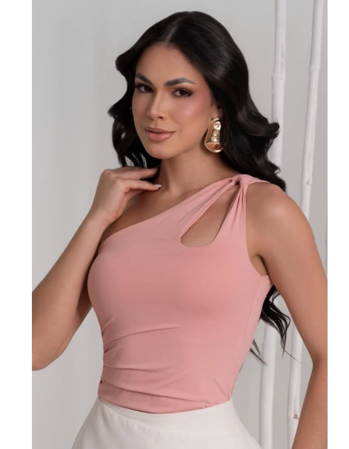 BLUSA PEPLUM EM POLIAMIDA PREMIUM