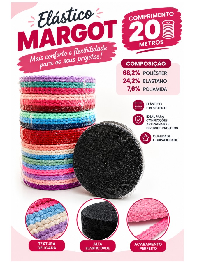 ELASTICO MARGOT 32 - ROLO C/20METROS