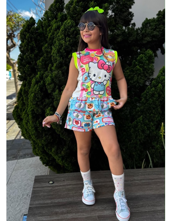 Conjunto hello kitty babadinho 