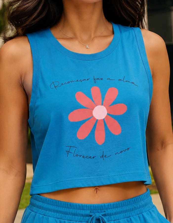 APENAS CROPPED REGATA-FLOWER