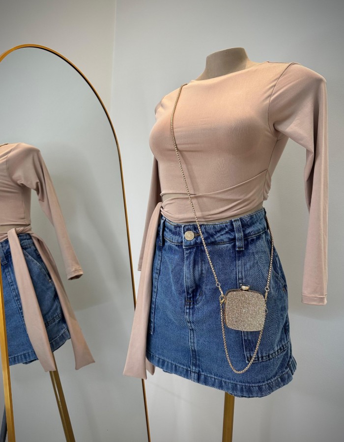 SHORT SAIA BOLSO FACA LISO