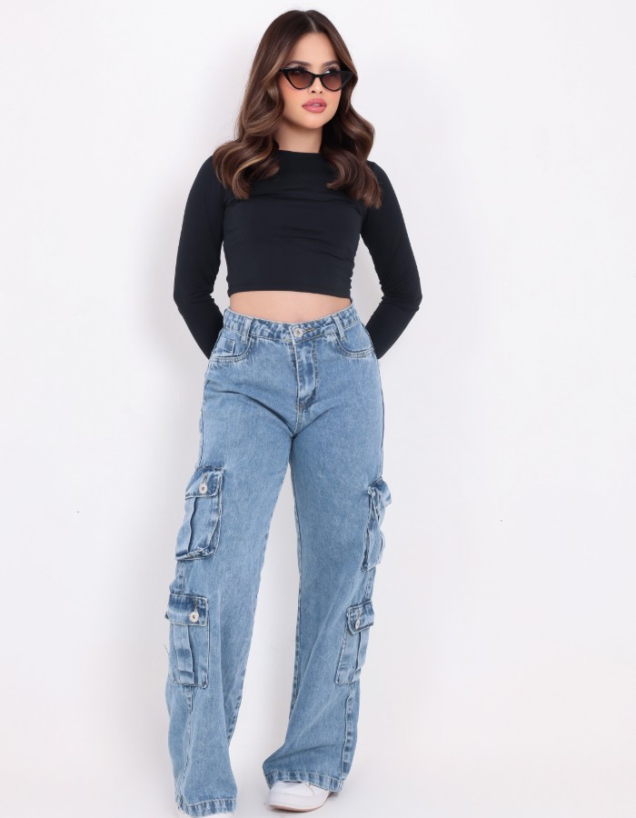 CALÇA JEANS DESGRADEADA