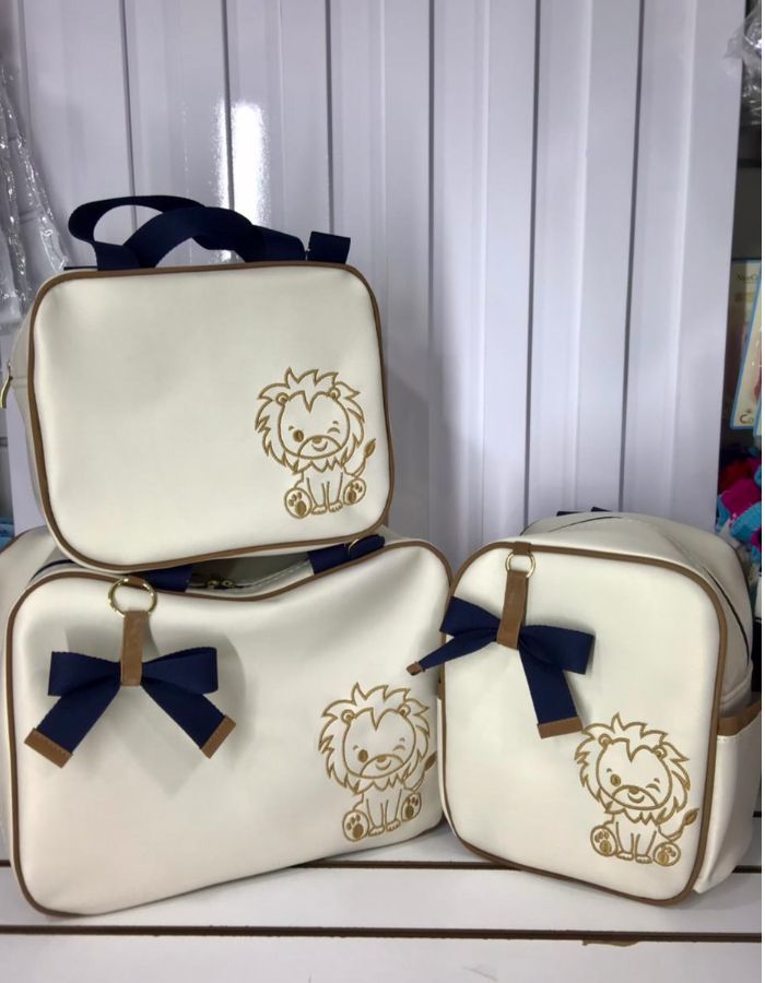 CONJUNTO BOLSA SAFARI LUXO BEBÊ EMANUEL 