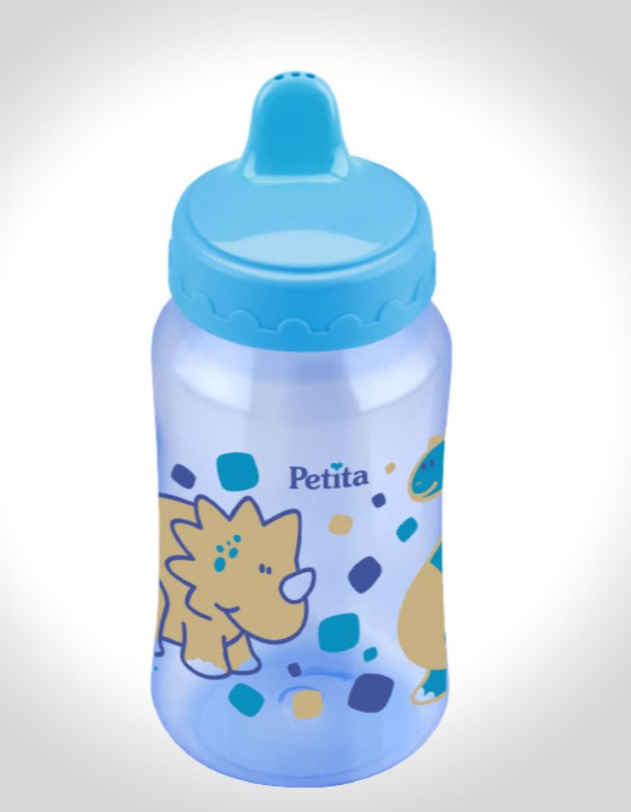 COPO C/ VALVULA COLOR 270ML AZUL DINOPETITA