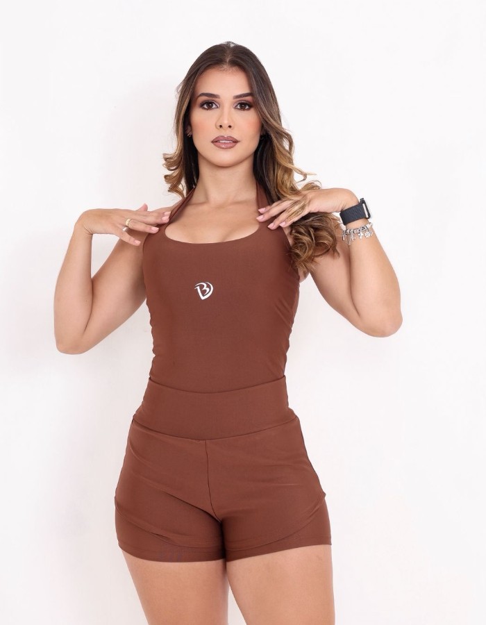 Conjunto blusa e short duplo 