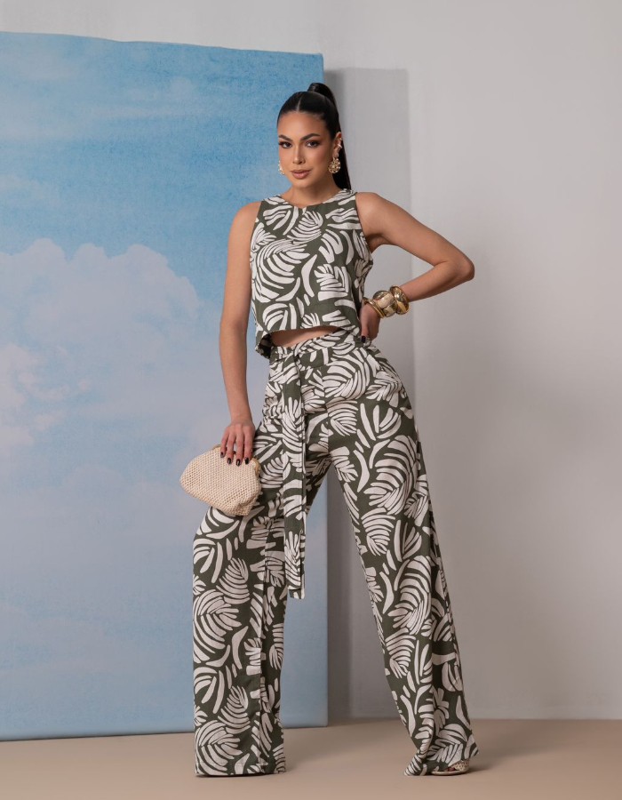 CONJUNTO CALÇA ESTAMPADO