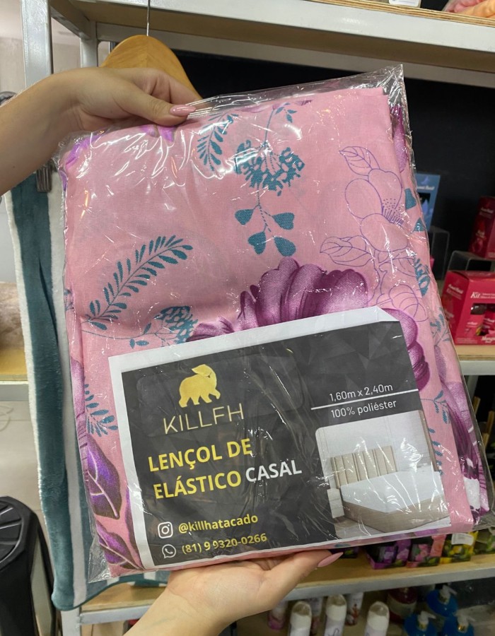 LENÇOL DE ELASTICO CASAL ESTAMPADO