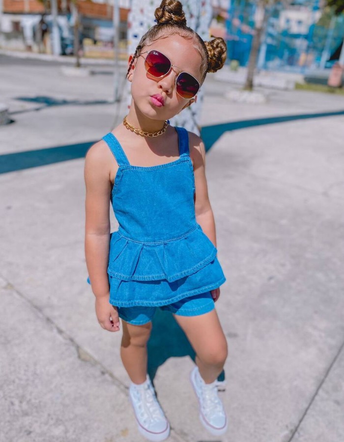 CONJUNTO INFANTIL JEANS FINO
