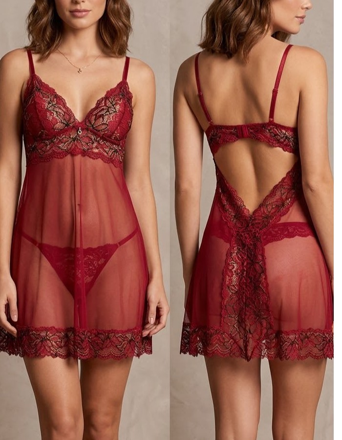 CAMISOLA RENDA (ACOMPANHA CALCINHA) 2592 1607