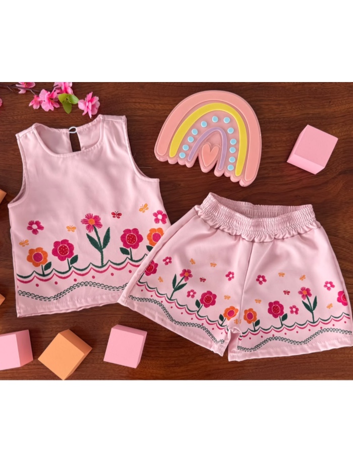 CONJUNTO ALFAIATARIA FLORES