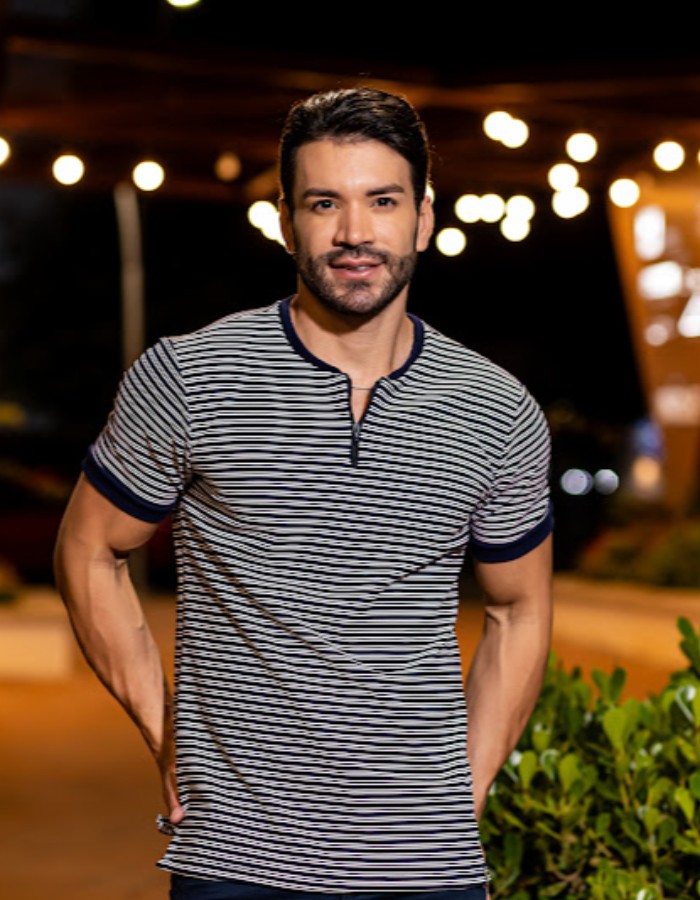 Camisa Polo Zíper Listras