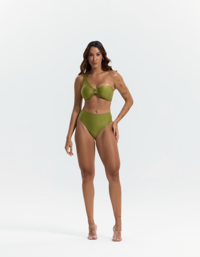 BIQUÍNI HOT PANT SEMI FIO OMBRO ÚNICO 