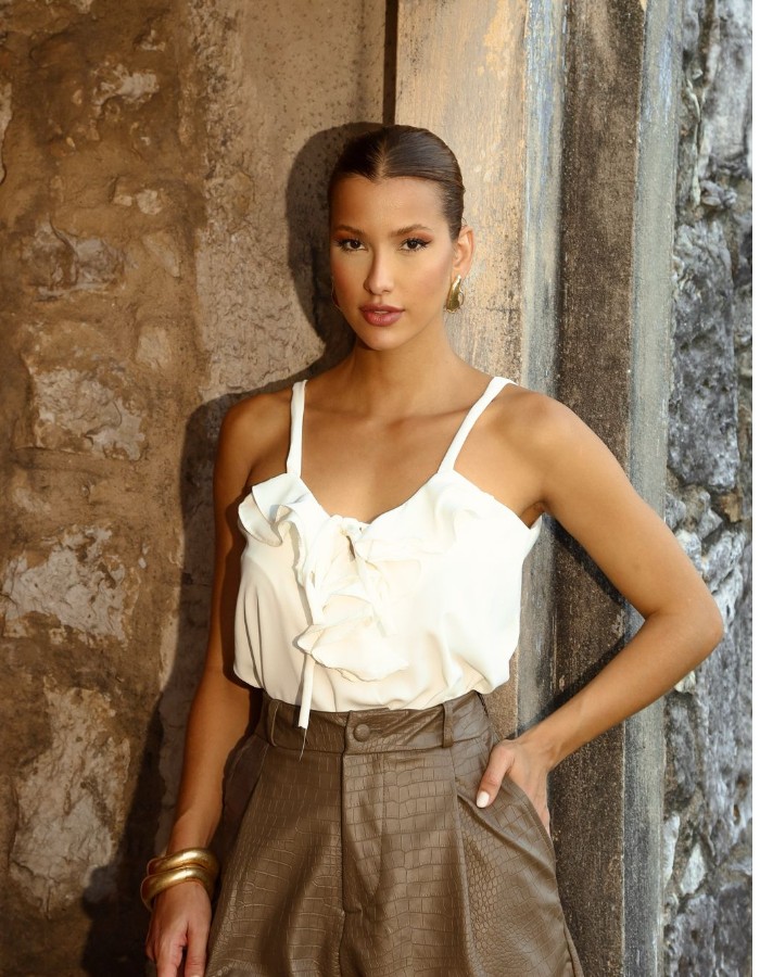BLUSA ALÇA BABADO
