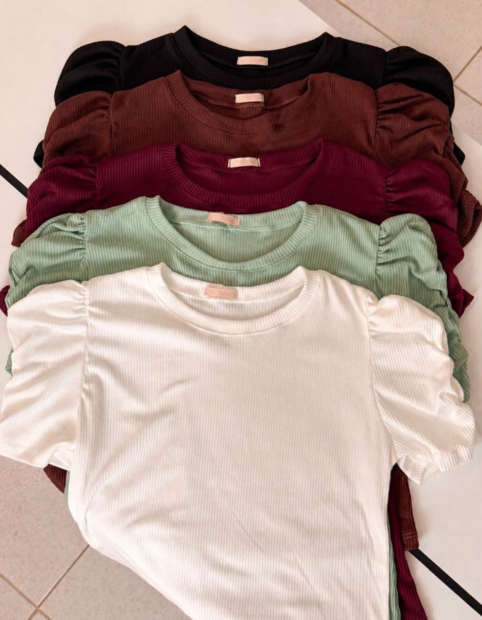 Blusa Canelada peach