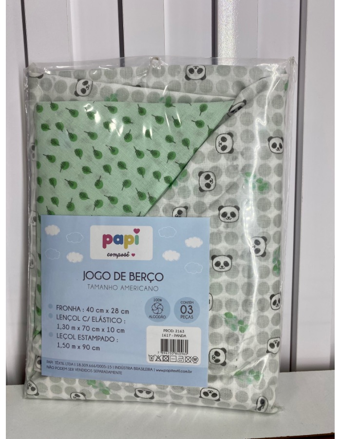 JOGO DE BERÇO AMERICANO 03 PEÇAS 2163 PAPI COMPOSÊ