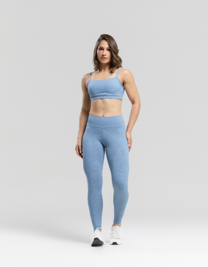 Conjunto jacquard top alça grossa regulável 