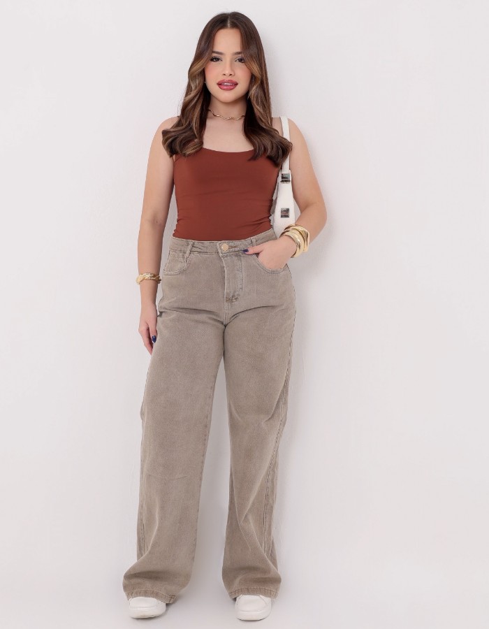 CALÇA CASTANHO CLARO