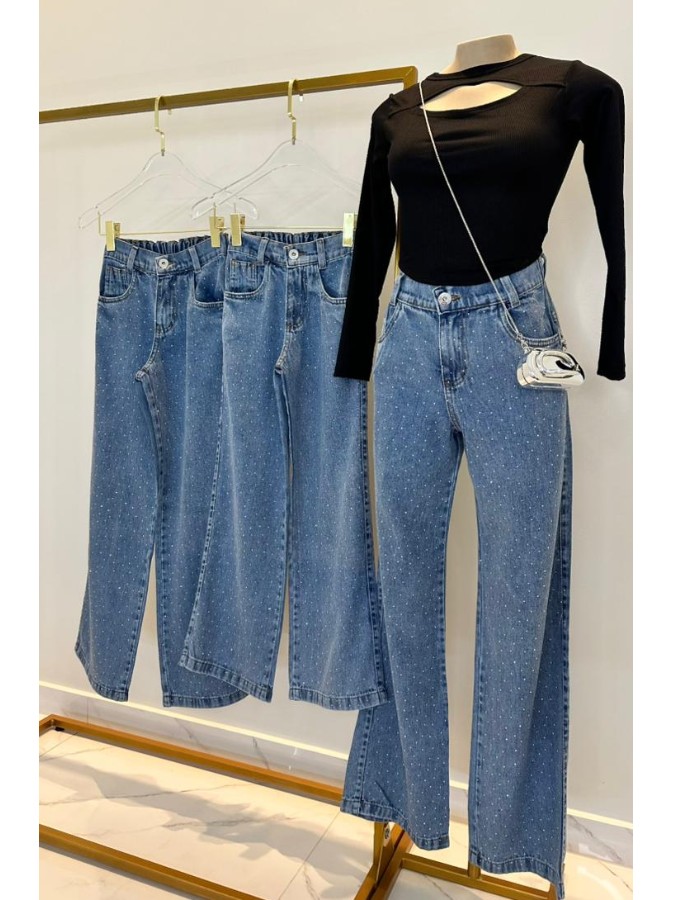 CALÇA TODA DE BRILHO COM ELÁSTICO 