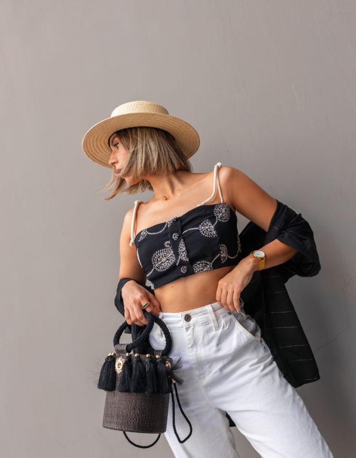 CROPPED BORDADO