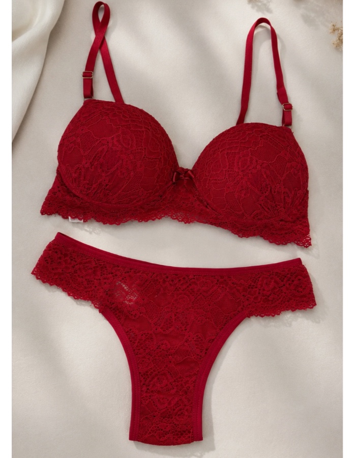Conjunto de lingerie todo rendado 