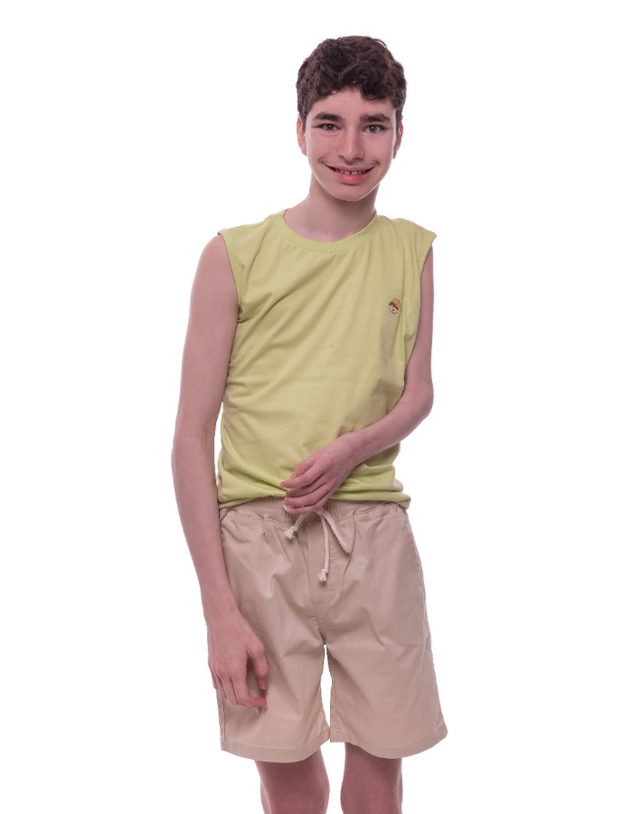 Short Mauricinho Brim com elastano Juvenil