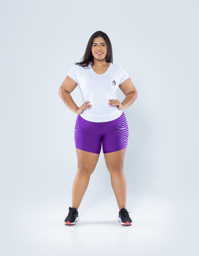 SHORT MEIA COXA RISCADO