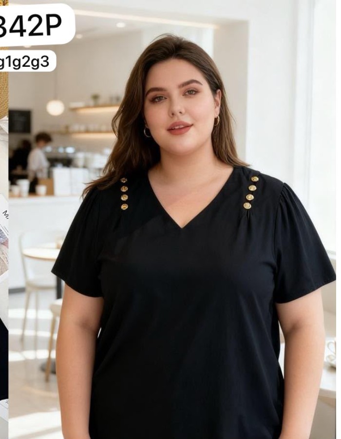 BLUSA PLUS SIZE CREPE SEDA