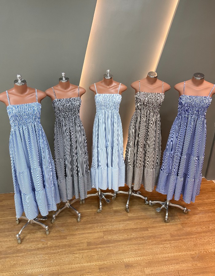 VESTIDO LONGO LISTRADO