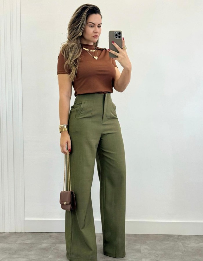 CALÇA ALFAIATARIA MODELO ZARA WIDE