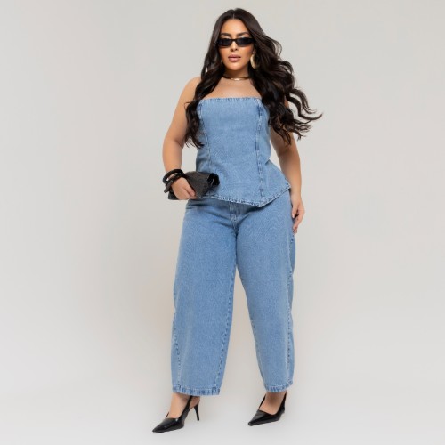 CALÇA BARREL BRENDA PLUS