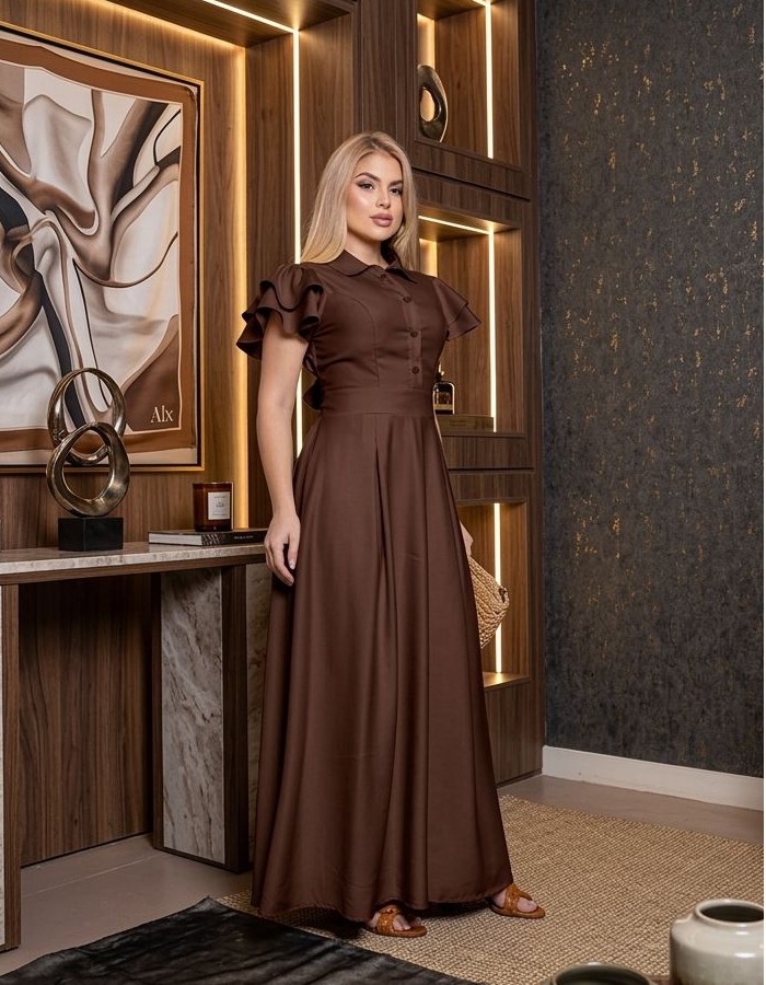 VESTIDO COM BOTOES