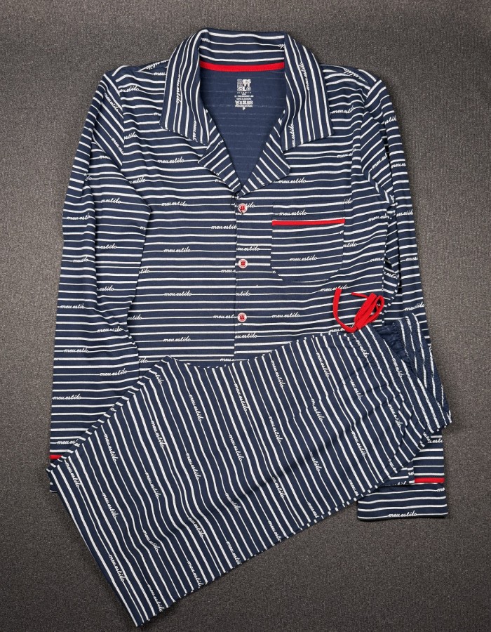 Pijama  De Algodão Feminino Longo