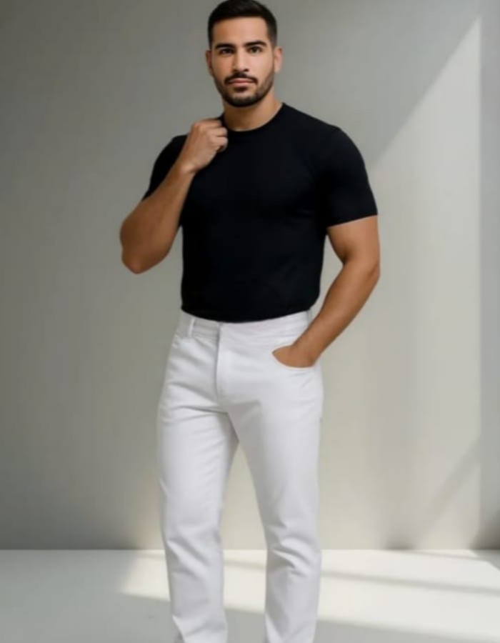 CALÇA MASCULINO BRANCA 