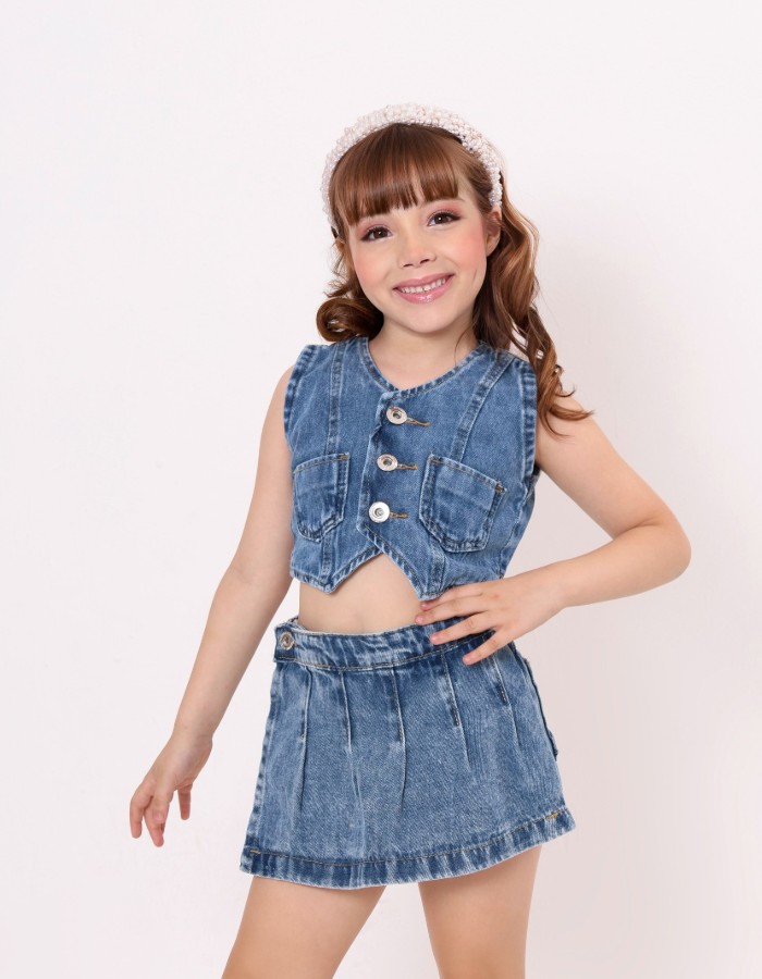 CONJUNTO JEANS INFANTIL DESGRADEADO