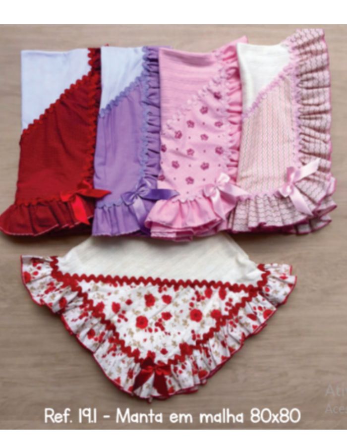 MANTA EM MALHA 19.1 80X80CM MASCULINO E FEMININO PEDRINHO BABY