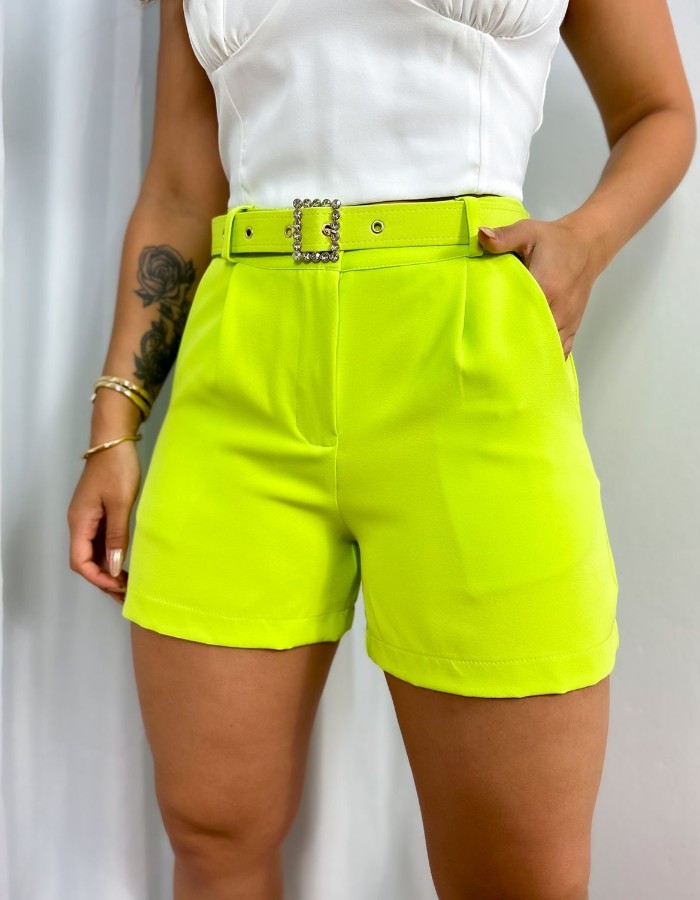 SHORT ALFAIATARIA C/ CINTO 