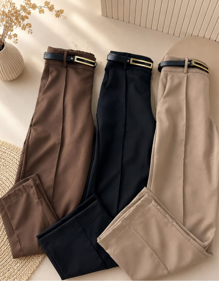 JUVENIL - CALÇA WID LEG COM CINTO