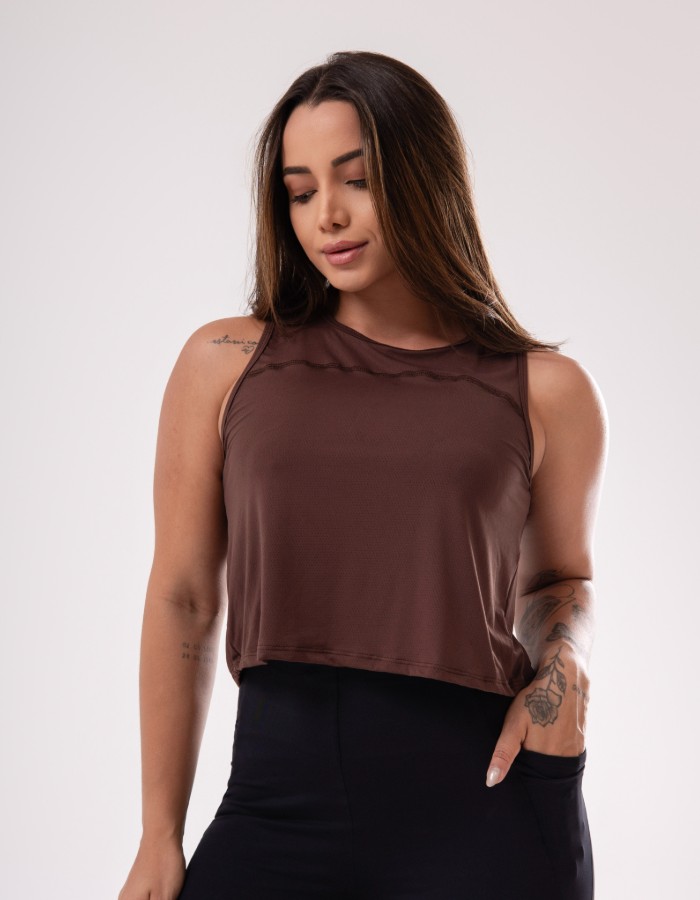 BLUSA  CROPPED COM DETALHES (DRY FIT) (044)