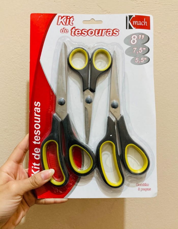 KIT TESOURA C/ 3 UNIDADES KMACH