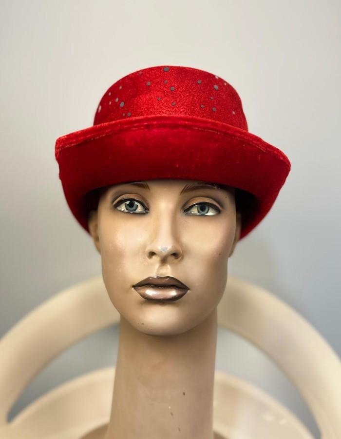 Chapéu Vermelho c/ Bolinhas