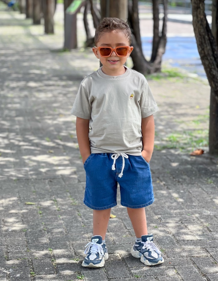 Short mauricinho jeans c/elastano  masculino infantil 
