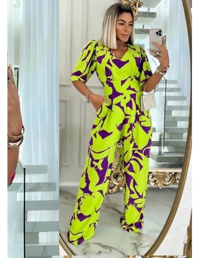 macacão estampado 