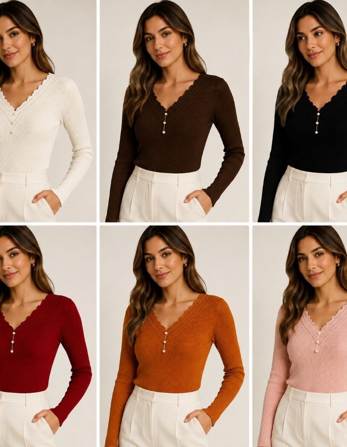 BLUSA EM TRICO 