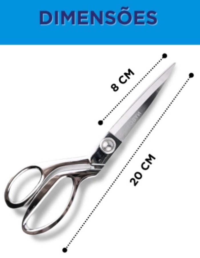 TESOURA PROFISSIONAL REFORÇADA 8'' POLEGADAS C/ 1 UND
